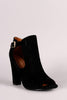 Shoe Republic LA Side Cutout Buckle Booties