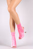 Velvet Peep Toe Lucite Chunky Heel Ankle Boots