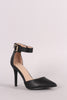 Breckelle Pointy Toe Ankle Strap Stiletto Pump